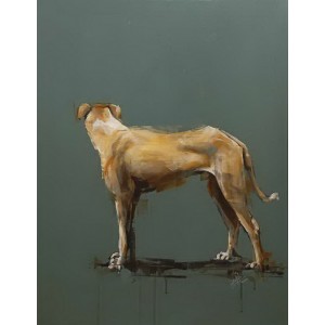 Khalid Khan-Kaay, 27 x 36 Inch, Acrylic on Canvas, Figurative Painting, AC-KHKN-083